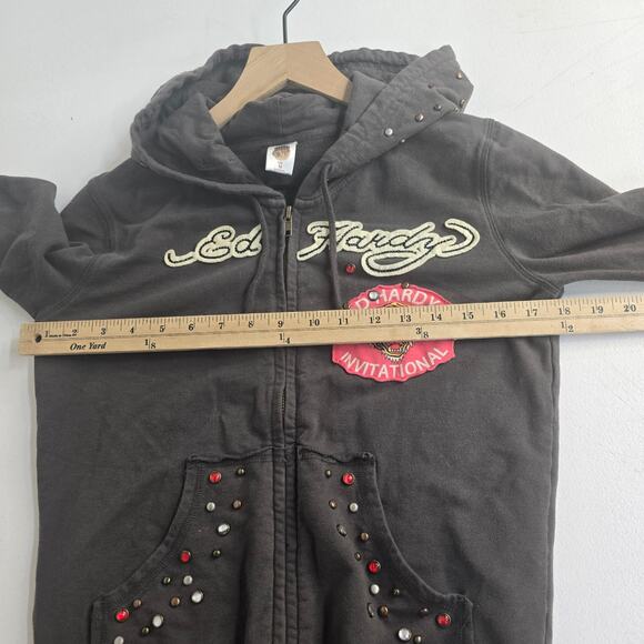 Vintage Ed Hardy by Christian Audigier Tiger International Full Zip Hoodie M - Picture 9 of 10